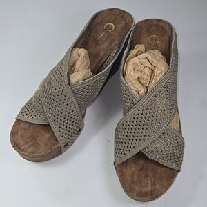 C Est‎ 1946 Wedge Sandals Womens Brown Size  11M